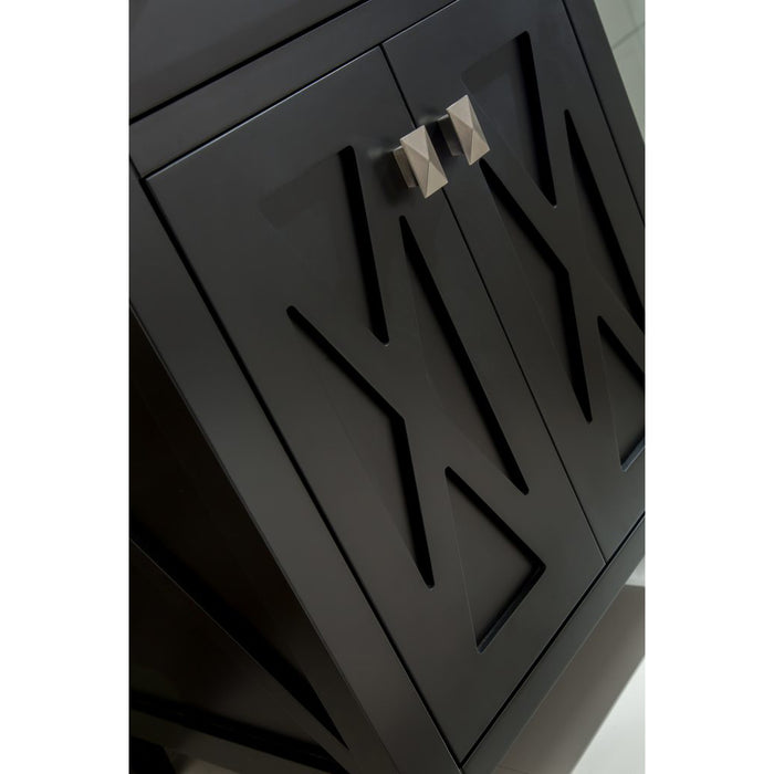 Wimbledon 24" Espresso Bathroom Vanity with White Carrara Marble Countertop