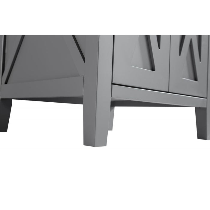 Wimbledon 24" Grey Bathroom Vanity with White Carrara Marble Countertop