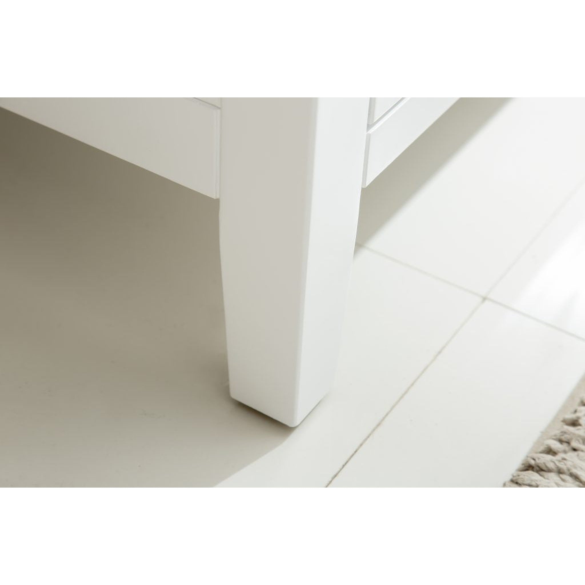 Wimbledon 24" White Bathroom Vanity with Matte Black VIVA Stone Solid Surface Countertop