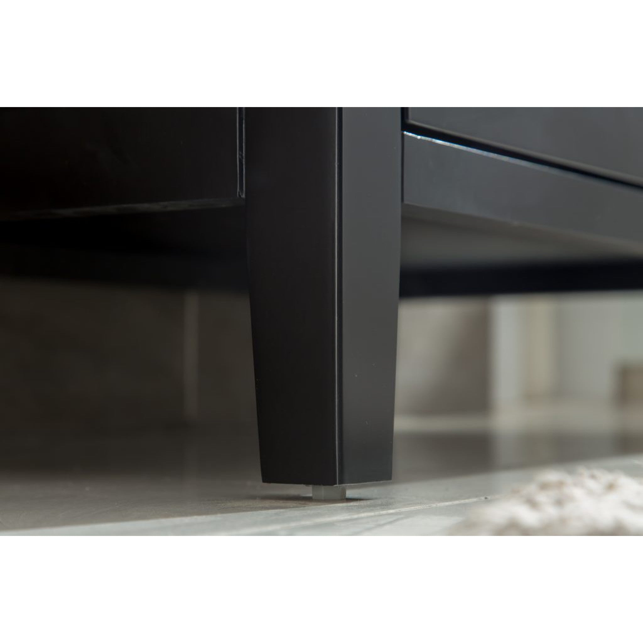 Wimbledon 60" Espresso Double Sink Bathroom Vanity with White Carrara Marble Countertop