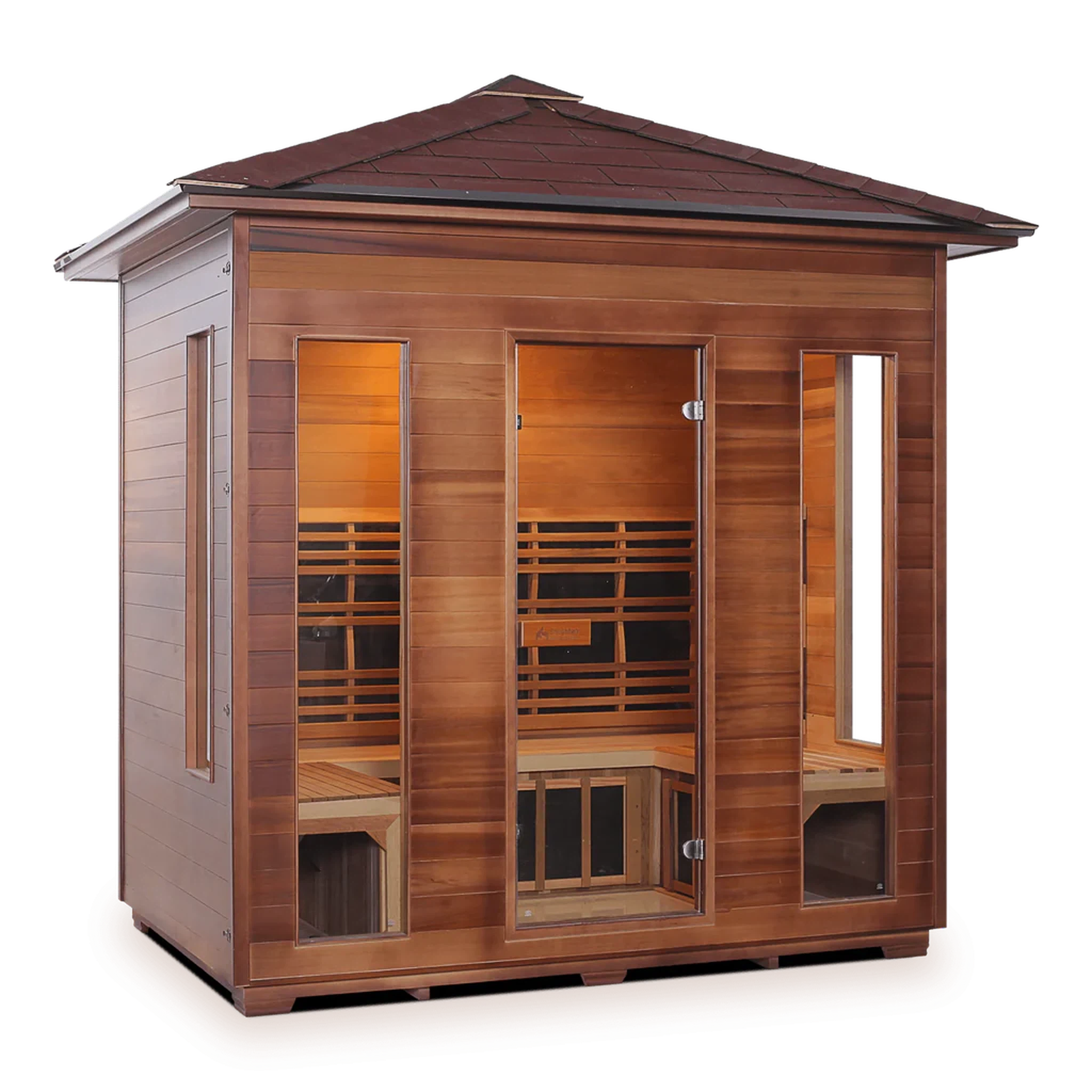 Enlighten Full Spectrum Infrared RUSTIC Sauna - 5 Person Sauna