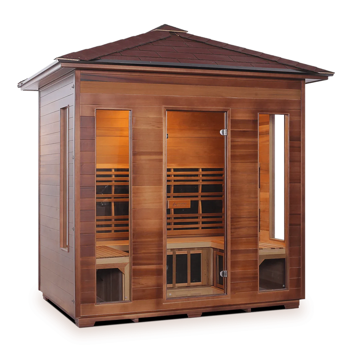 Enlighten Full Spectrum Infrared RUSTIC Sauna - 5 Person Sauna