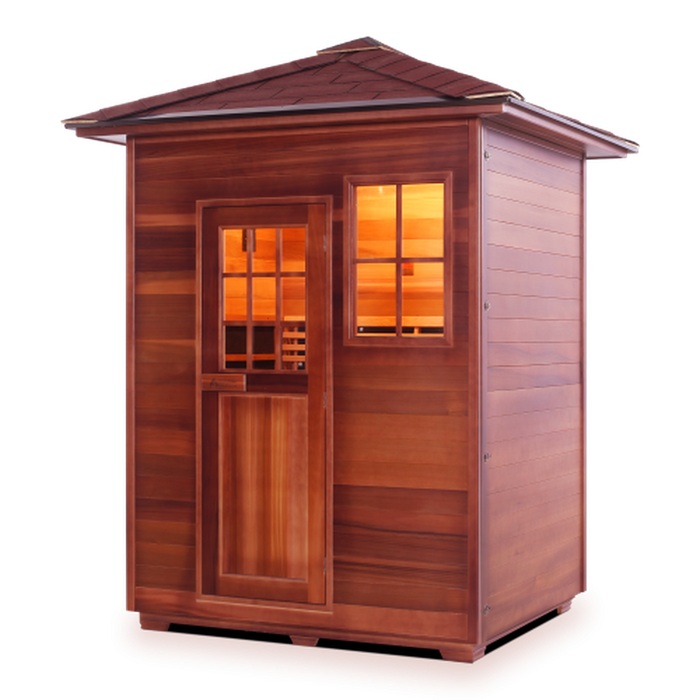 Enlighten Sapphire Infrared/Traditional Hybrid Sauna - 3 Person Sauna