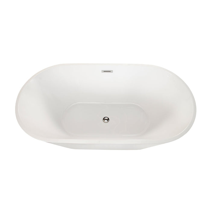 Cielo 67" x 32" Freestanding Soaking Acrylic Bathtub