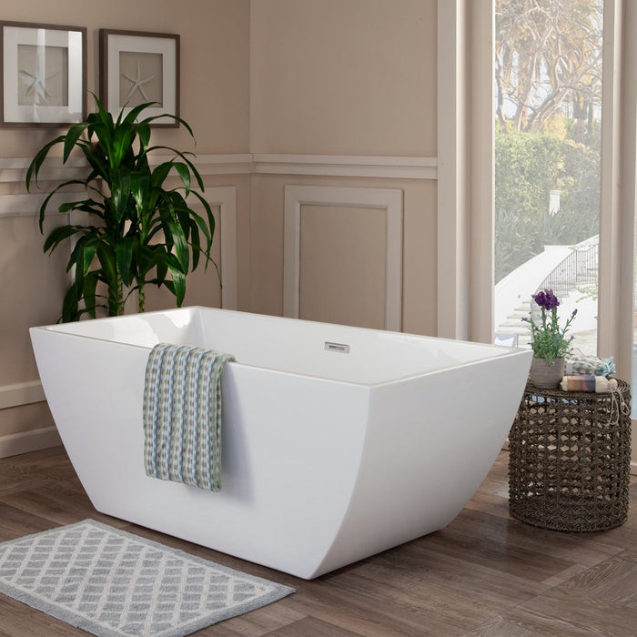 Montague 59" x 30" Freestanding Soaking Acrylic Bathtub