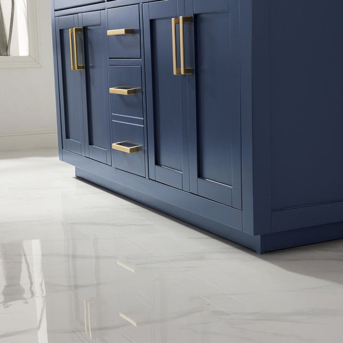 Ivy 60" Double Bathroom Vanity Cabinet Only in Royal Blue without Countertop and Mirror