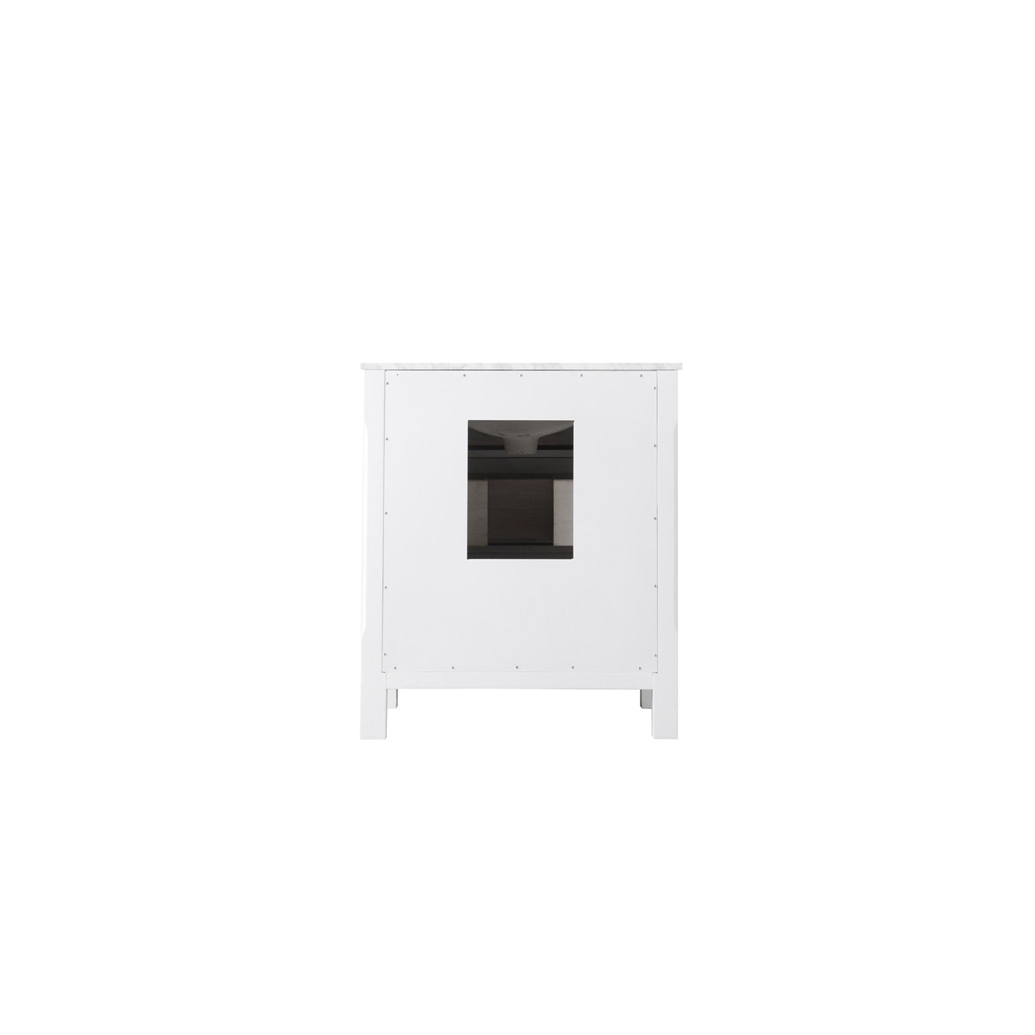 Maribella 30" Single Bathroom Vanity Set in White and Carrara White Marble Countertop without Mirror