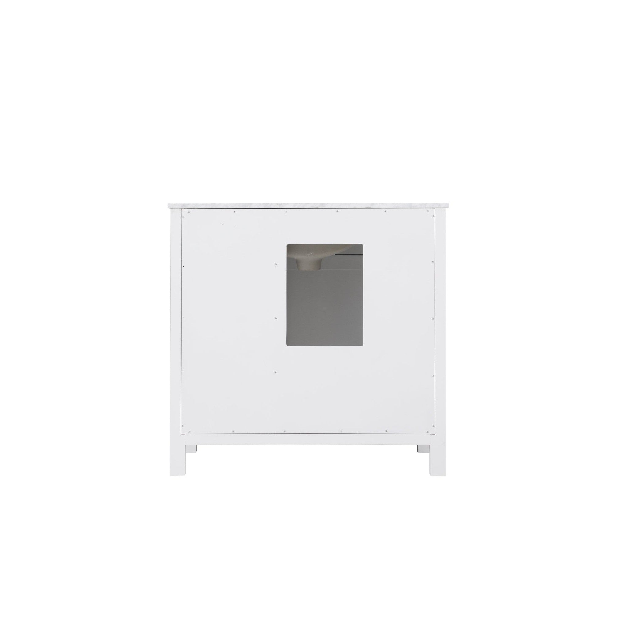 Kinsley 36" Single Bathroom Vanity Set in White and Carrara White Marble Countertop without Mirror
