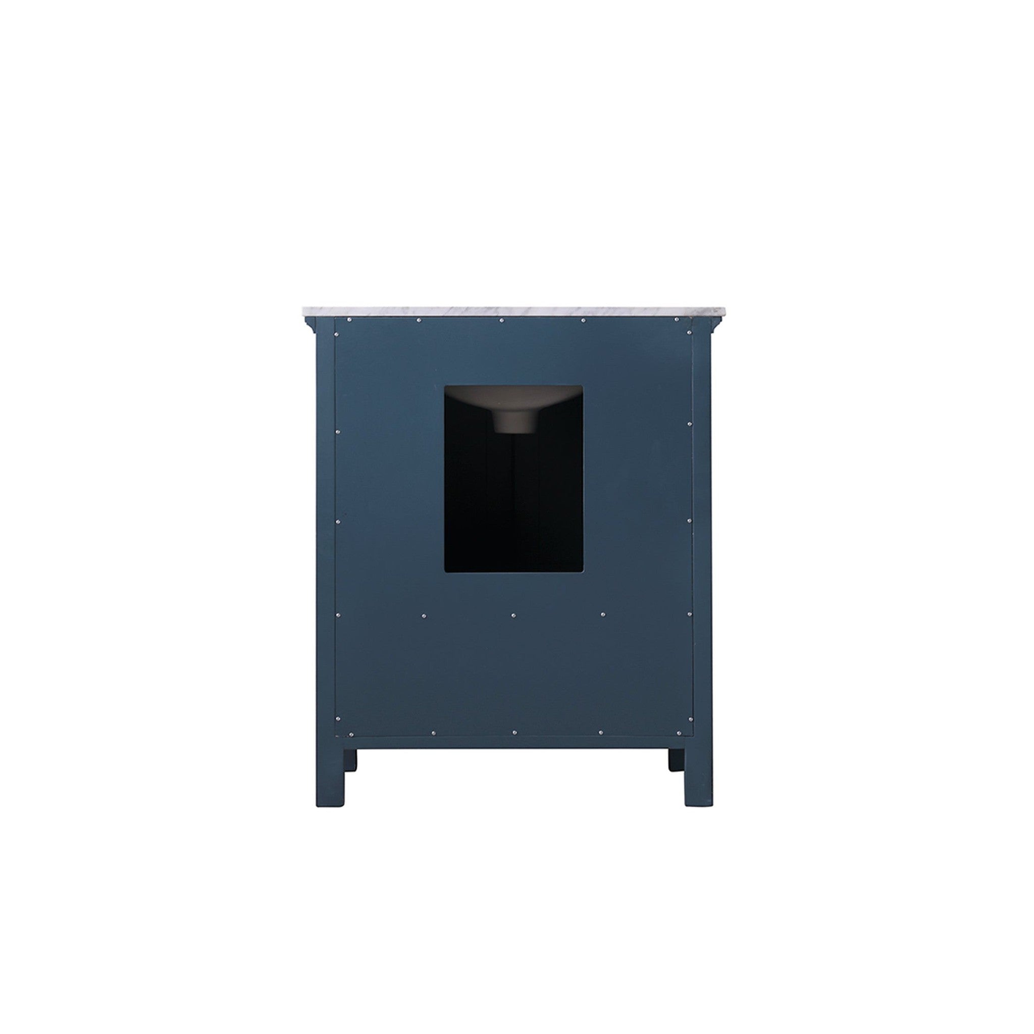 Isla 30" Single Bathroom Vanity Set in Classic Blue and Carrara White Marble Countertop without Mirror