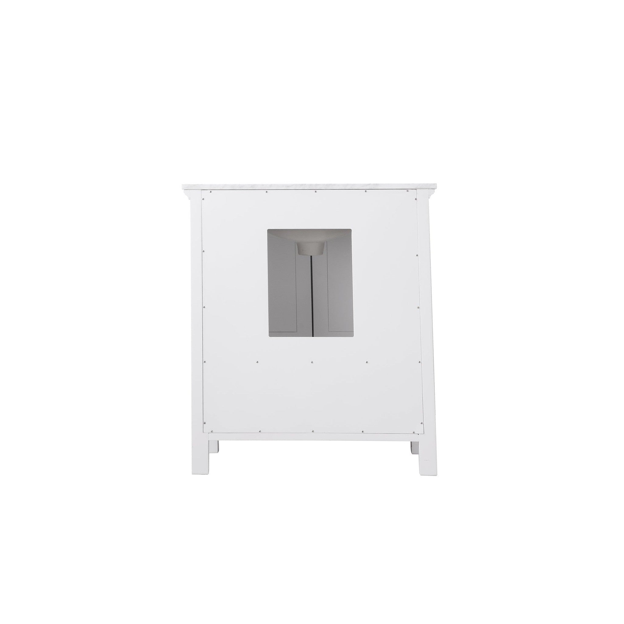 Isla 30" Single Bathroom Vanity Set in White and Carrara White Marble Countertop without Mirror