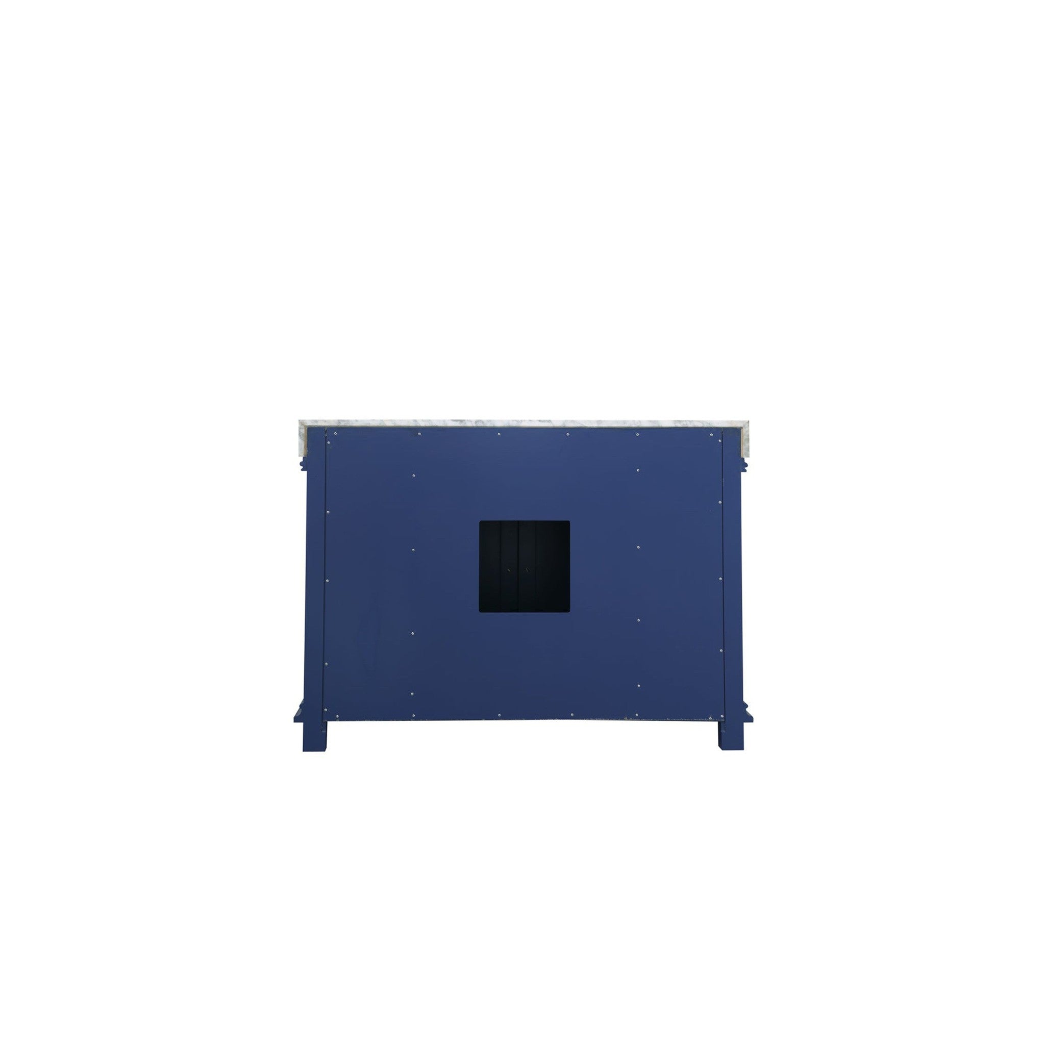 Jardin 48" Single Bathroom Vanity Set in Jewelry Blue and Carrara White Marble Countertop without Mirror