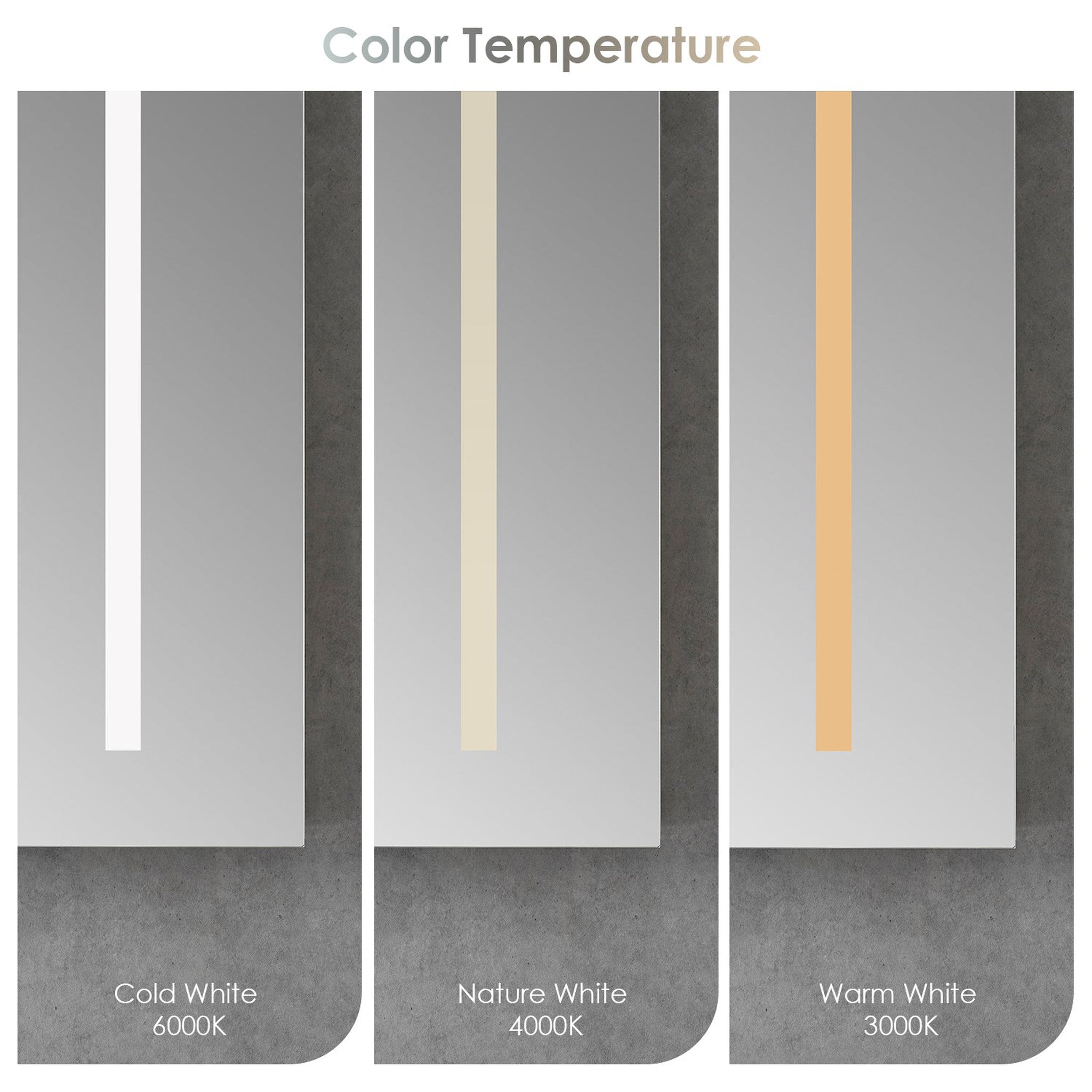 Catola Rectangle 48" Frameless Surface-Mount/Recessed LED Lighted Bathroom Medicine Cabinet