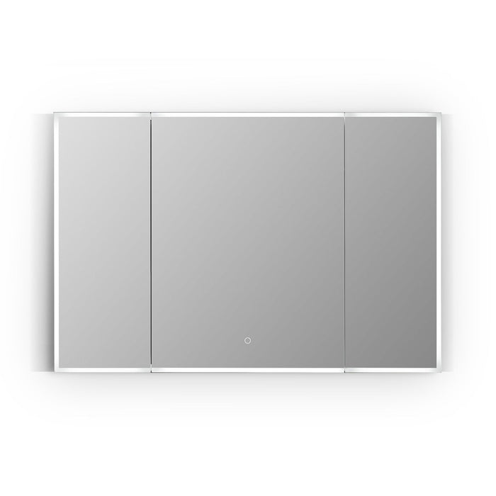 Carsoli Rectangle 48" Frameless Surface-Mount/Recessed LED Lighted Bathroom Medicine Cabinet