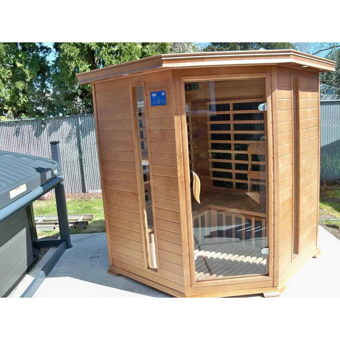 Sunray Bristol Bay | 4 Person Corner Cedar Sauna | HL400KC