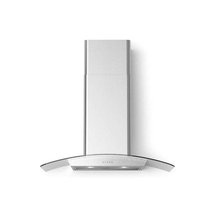 Cortivo Wall Mount Glass Canopy Range Hood with 560 CFM LED Lighting Mesh Filters in Stainless Steel