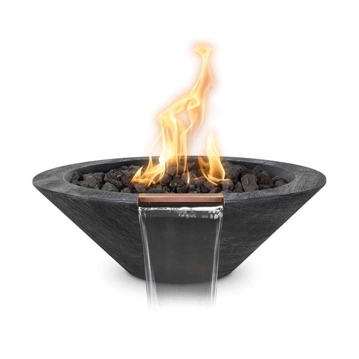 24" Cazo Wood Grain Fire and Water Bowl