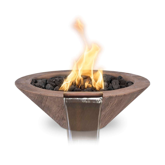 24" Cazo Wood Grain Fire and Water Bowl