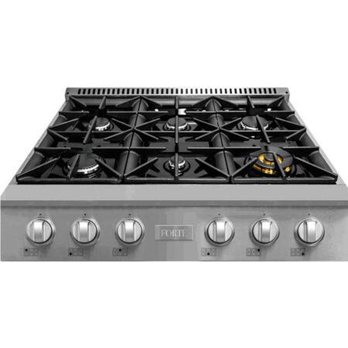 2 Piece Kitchen Appliances Package Natural Gas Rangetop and  36" Mount Convertible Hood in Stainless Steel