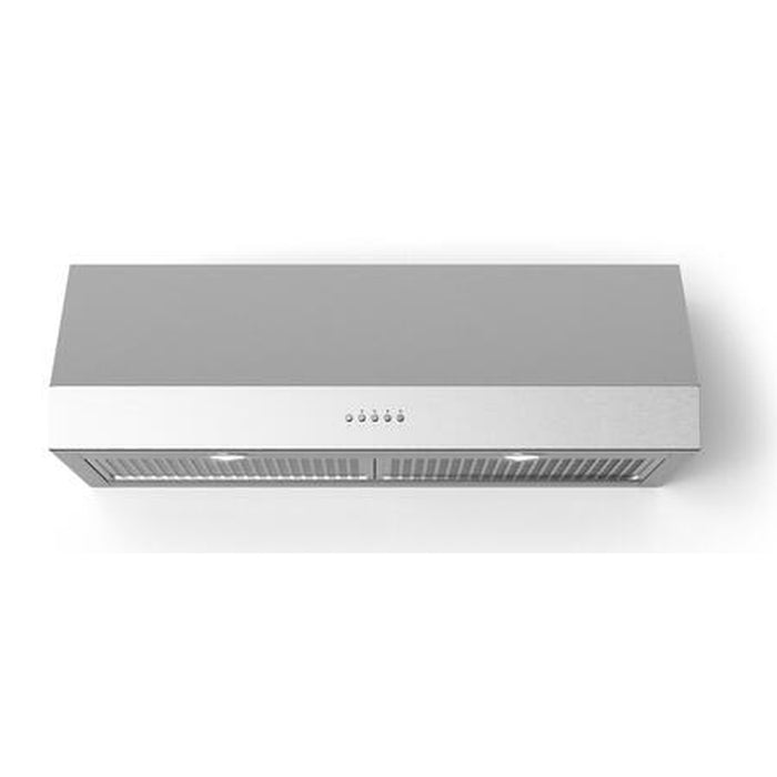 Forte 3 Piece Kitchen Appliances Package with F15TFRESSS 28" Top Freezer Refrigerator, F24CC4B 24" Electric Smoothtop Style Cooktop and LUCCA24 24" Under Cabinet Convertible Hood in Stainless Steel
