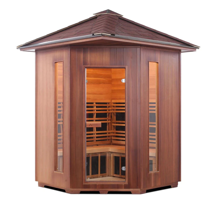 Enlighten Rustic Full Spectrum Infrared Sauna - 4 Person Sauna