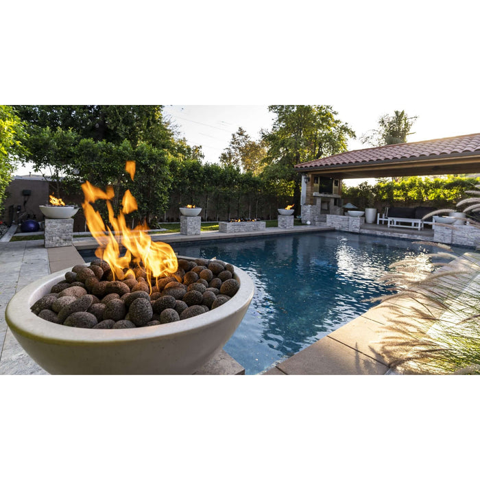 60" Sedona Concrete Narrow Ledge Fire Pit- OPT-SED60