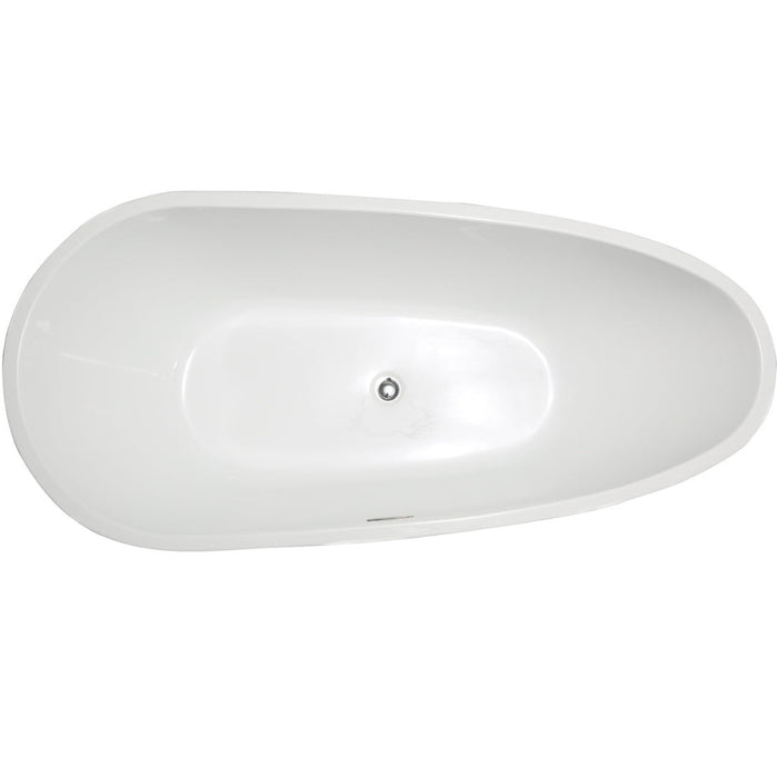 Legion Furniture 68" White Acrylic Tub - No Faucet