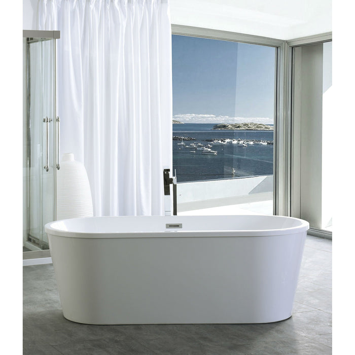 Legion Furniture 67" White Acrylic Tub - No Faucet