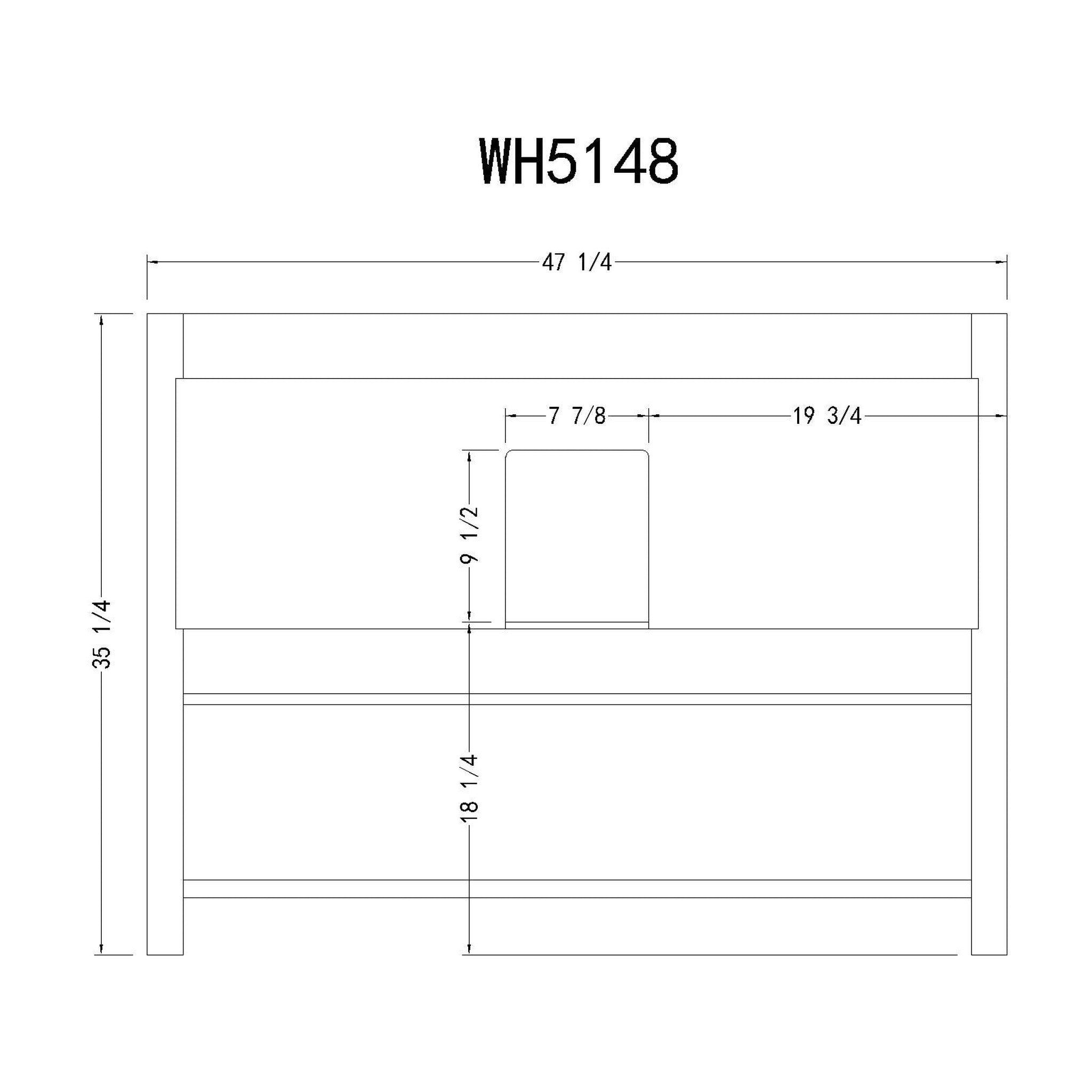 Legion Furniture WH5148 48 in. Single Bathroom Vanity