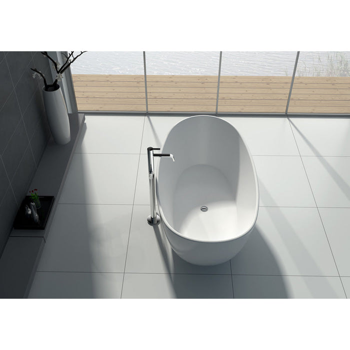 Legion Furniture 63" White Matt Solid Surface Tub - No Faucet