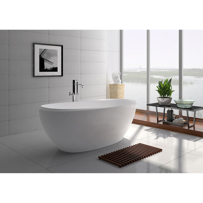 Legion Furniture 65" White Matte Solid Surface Tub - No Faucet