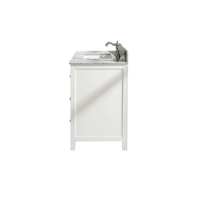 Legion Furniture WLF2136-W 36 Inch White Finish Sink Vanity Cabinet with Carrara White Top