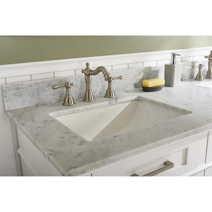 Legion Furniture 60" White Finish Double Sink Vanity Cabinet With Carrara White Top VENDOR