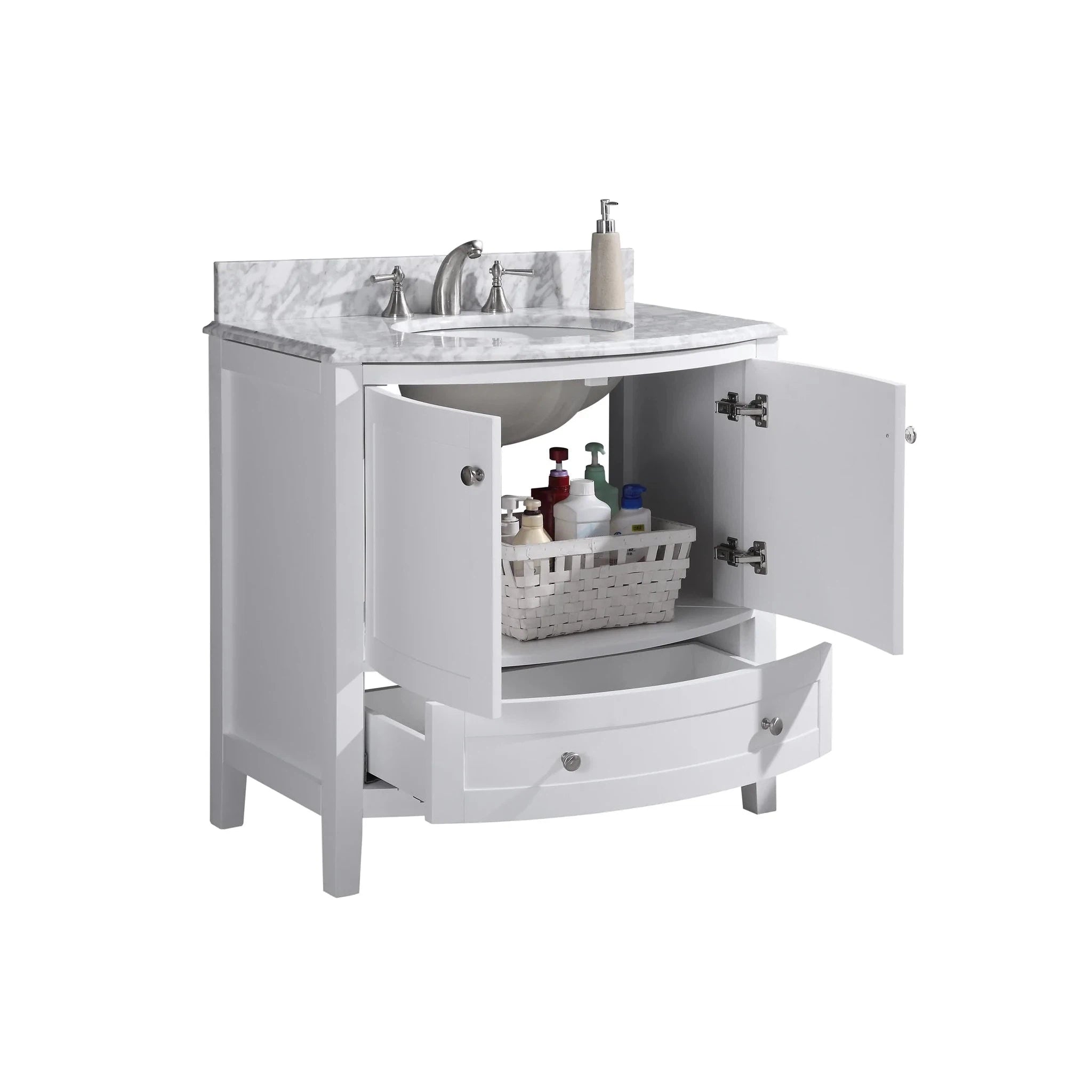 Legion Furniture 36" White Bathroom Vanity-pvc