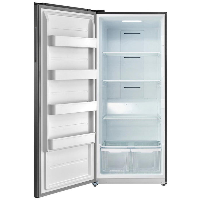 33 Inch Stainless Steel Freestanding Upright Freezer w Left Hinge