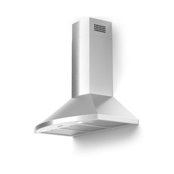 Tega Wall Mount Chimney Style Range Hood with 560 CFM 4 Fan Speeds LED Lighting Time Delay Shut Off Stainless Steel Baffle Filters in Stainless Steel