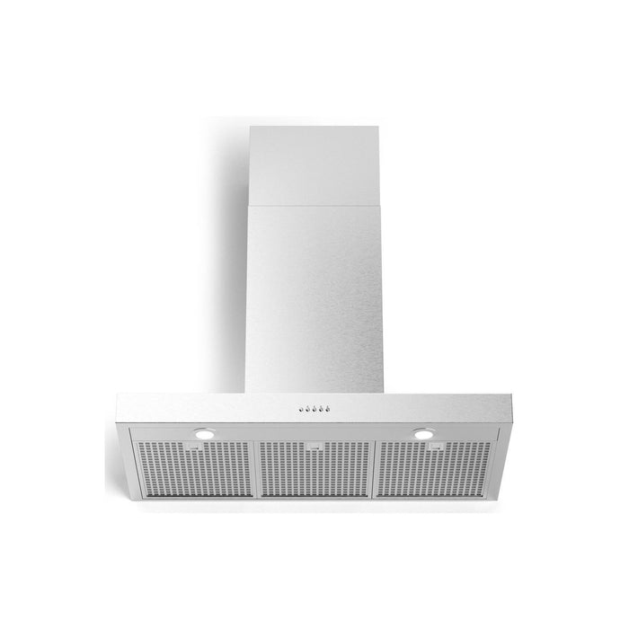 BELLINA Wall Mount Chimney Style Hood with 560 CFM LED Lighting Mesh Filters in Stainless Steel