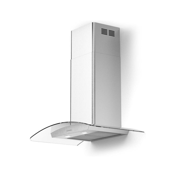 Cortivo Wall Mount Glass Canopy Range Hood with 560 CFM LED Lighting Mesh Filters in Stainless Steel