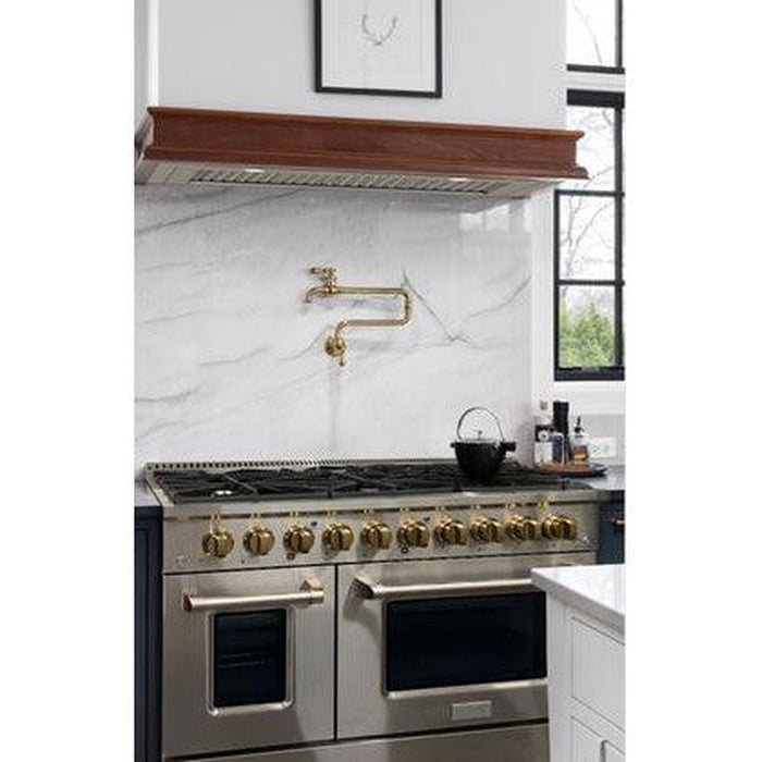 48 Inch Natural Gas, All Gas Double Oven Freestanding Range in Stainless Steel
