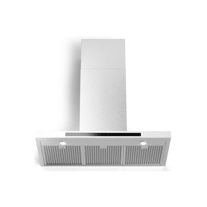 Alberto Wall Mount Chimney Style Hood with 560 CFM LED Lighting Delay Shut Off Grease Filter Indicator Light in Stainless Steel