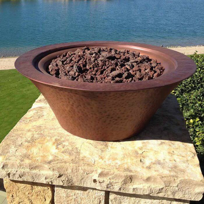 Cazo Hammered Copper Fire Bowl- OPT-101-24NWF